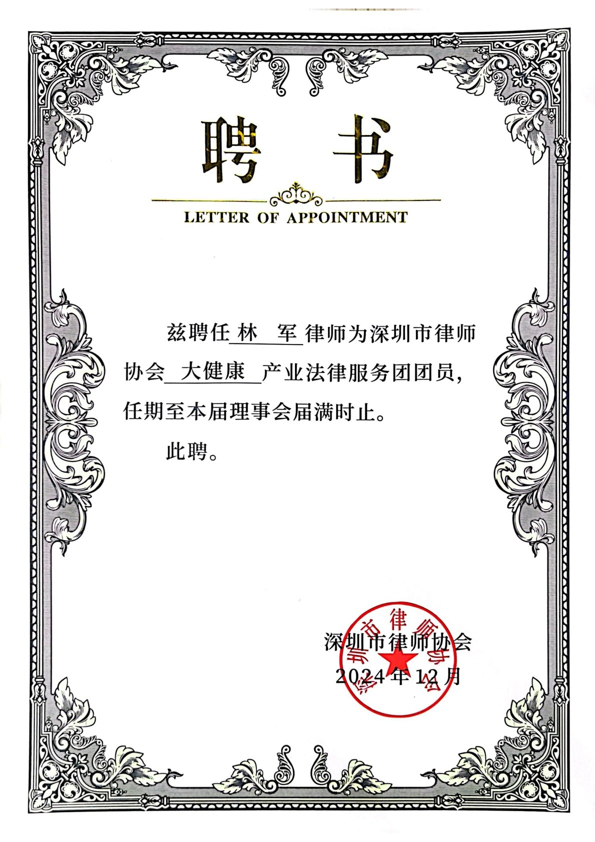 深圳市律协大健康产业法律服务团成员